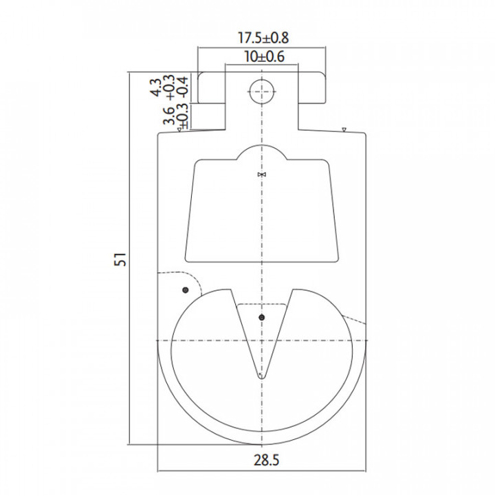 FLEX-CONTACT SKS 51-Bord palpeur conducteur hauteur 51mm
