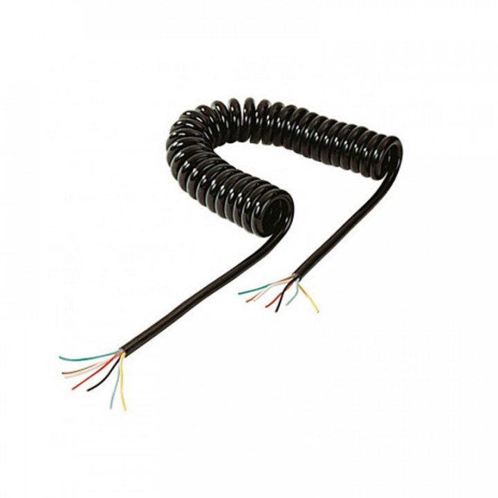 Cordon spirale 7 conducteurs 1mm² -longueur developpée 3m