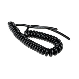 Cordon spirale 4 conducteurs 0.75mm² -longueur developpée 3.5m