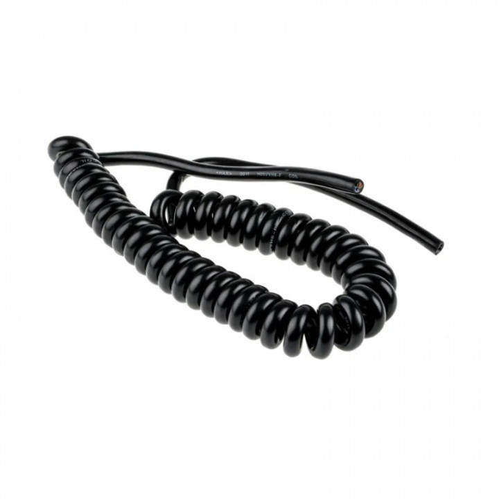 Cordon spirale 4 conducteurs 0.75mm² -longueur developpée 3.5m