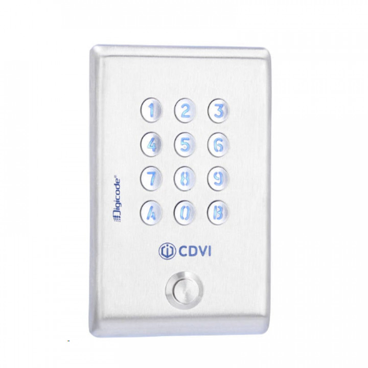 KCIEN-Clavier codé inox 100 codes+bouton poussoir-2 relais 12-24 VDC