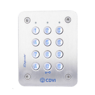 CAASE-Clavier codé Inox encastré-lumineux 3 relais 12/24V AC/DC