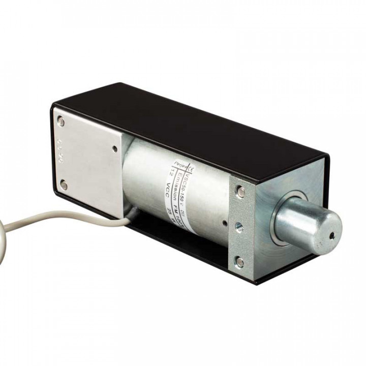 VSCP50-150H 12V-Verrou 1000daN-12VCC avec pêne rond . Verrouillage sous tension sens horizontal.