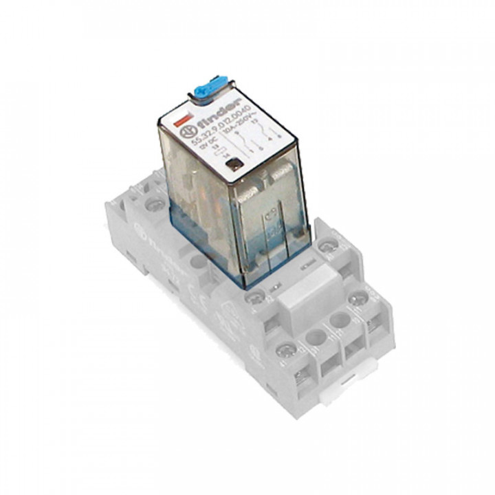 R4-2014-23-1012-WT Relais  4RT 6A 12Vdc a fixer sur support