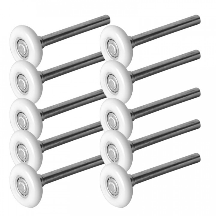 "Roulette nylon 2-4-11 NB Z/P-Diamêtre 2""(46mm)-roulement 11 billes-axe 11mm longueur 121mm -sachet de 10"