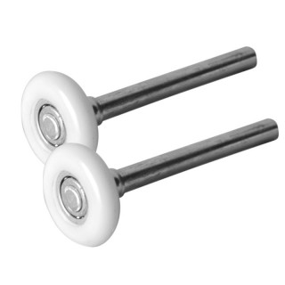"Roulette nylon 2-4-11 NB Z/P-Diamêtre 2""(46mm)-roulement 11 billes-axe 11mm longueur 121mm -sachet de 2"