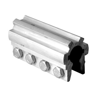 Accouplement fixe en aluminium pour axe 25,4 longueur 120mm-2 rainures de clavette (195767)