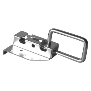 Serrure coulissante industrielle avec pene diametre 12mm , course de 72m et trou pour un cadenas