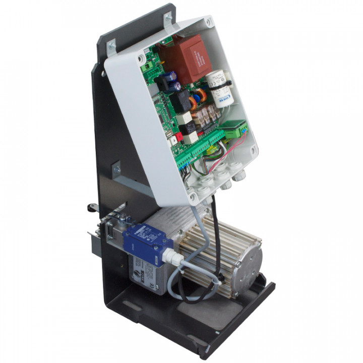 PEGASE RENOV.500-Opérateur coulissant pour portail 500kgs, alimentation 230V en caisson métallique compact