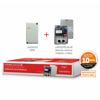 Intrabox Data Eco HF : 1 récepteur HF Eco avec antenne intégrée + 1 module Data avec synchronisation des données Data illimitées 10 ans
