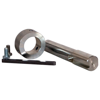 Adapteur rond 28,5mm avec bague pour montage d'un motoréducteur d'axe creux 25,4mm sur arbre de porte creux