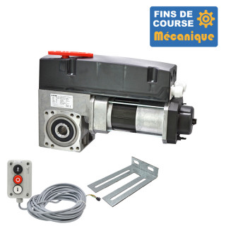 SAI 400E 24TRS 3M+CONSOLE+10M 3BP-Opérateur de porte sectionnelle max:400kgs, monophasé, avec éléctronique integrée, secours par debrayage rapide, fins de course mécanique.