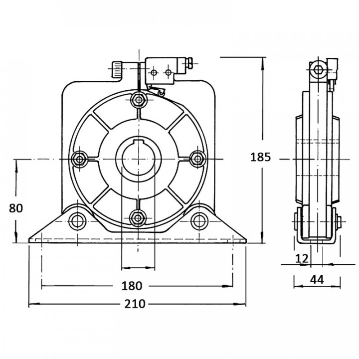 TA 1/2-RD-Parachute 332Nm  pour grilles et rideaux non compensés avec axe de 30mm