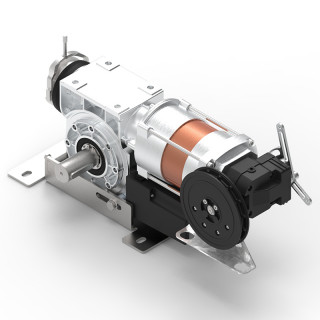 RTM3C 55 KE 23TRS+3M-Motoréducteur de rideau 550Nm, arbre 40 pour transmission par chaîne, secours par treuil, avec câble 3m
