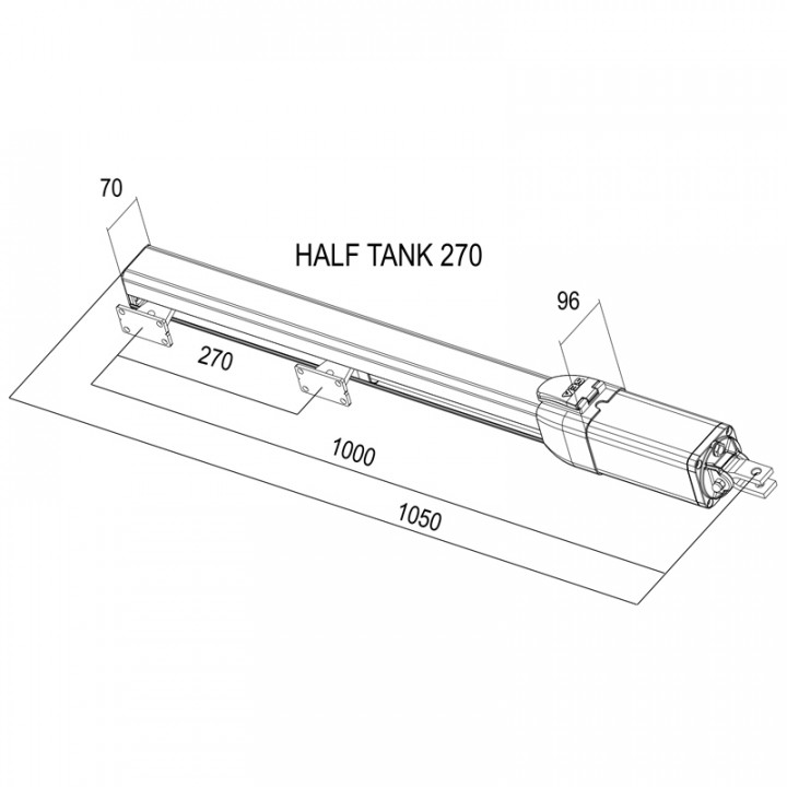 KIT HALF TANK 270 AC PLUS(FIX.POSTERIEUR REGLABLE A VISSER)+PIC4220EGP