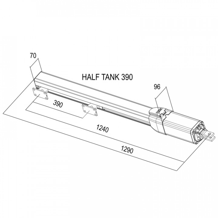 KIT HALF TANK 390 AC PLUS(FIX.POSTERIEUR REGLABLE A VISSER)+PIC 4220EM