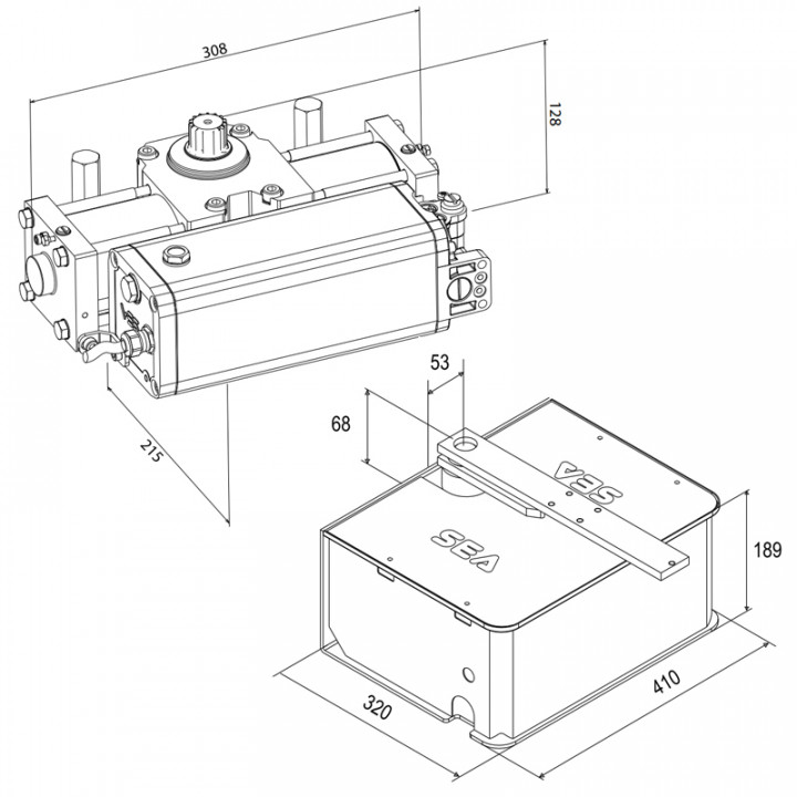 KIT NEW COMPACT 800 230V FREIN AC 140°+PIC 4220E M