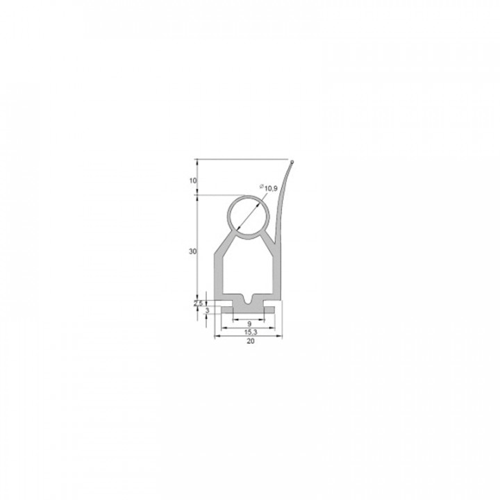 OSEP 20.40.01-Palpeur à bavette détachable hauteur 40mm