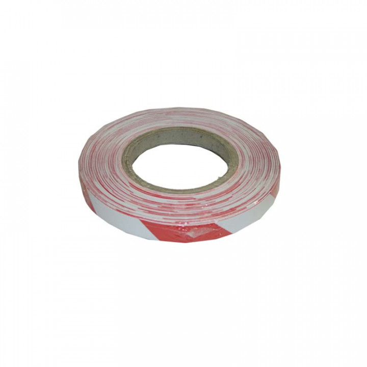 STICKER - Bande ahdésive rouge/blanche en rouleau de 50m pour lisse
