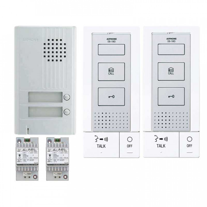 KITDB2-Kit audio platine saillie 2 bp, 2 postes maîtres mains-libres