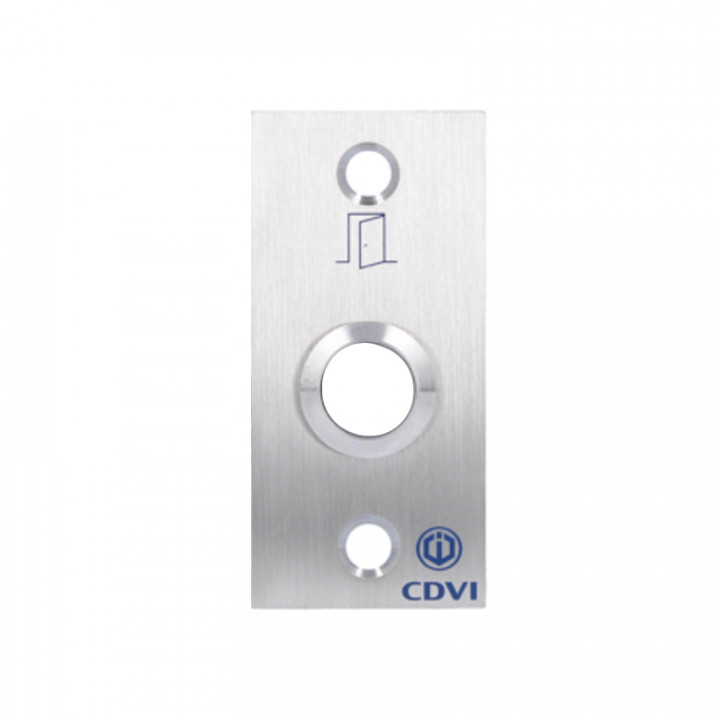 PLAQUEPORTE-Plaque inox seule avec picto porte pour bouton poussoir