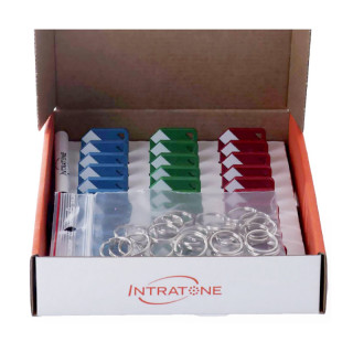 30 porte-clés électroniques ETIKTRONIC Mifare comprenant 10 bleus + 10 rouges + 10 verts pour armoire à clé