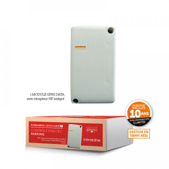 Intrabox Data Mini HF : 1 module Data comprenant 1 récepteur HF intégré avec synchronisation des données Data illimitée 10 ans