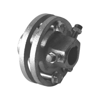 CF100-Accouplement reglable pour axe 25.4mm v2-4 écrous de serrage-1 rainure de clavette (200818)