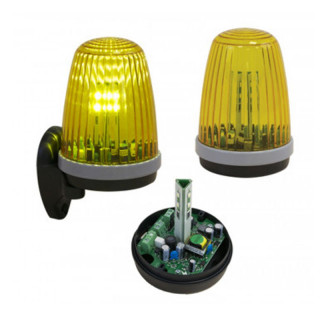 feu orange à leds 2,5W multitension 12-24VAC/DC 85-265VAC avec support mural