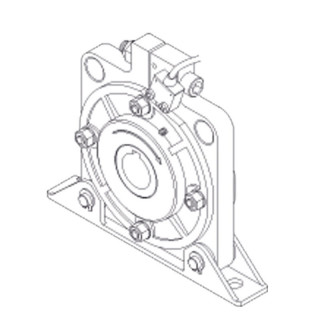 Antichute 332Nm pour grilles et rideaux d'axe 30mm avec câble 1m