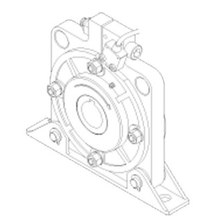Antichute 552Nm pour grilles et rideaux d'axe 40mm avec câble 1m