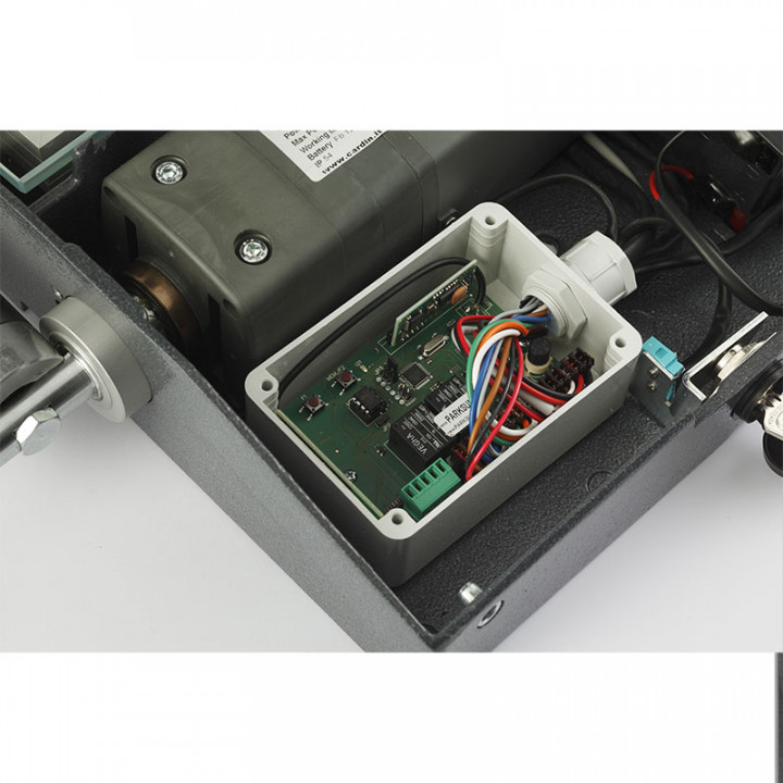 PARKLINE-Arceau de parking motorisé autobloquant autonome, alimentation 230V par câble avec secours battterie