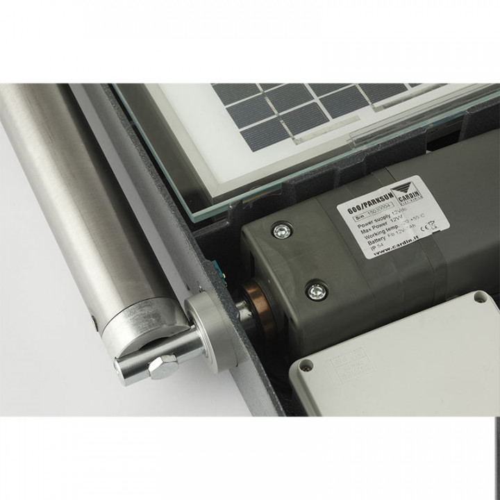 PARKSUN-Arceau de parking motorisé autobloquant autonome, alimentation par panneau photovoltaïque avec secours battterie