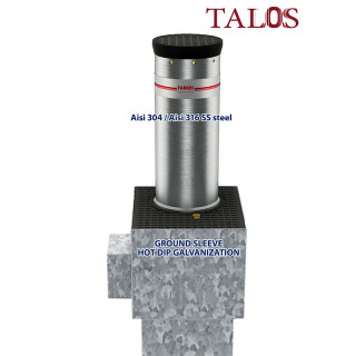 TALOS 9470-Borne escamotable inox,cylindre 275x4mm et course 700mm