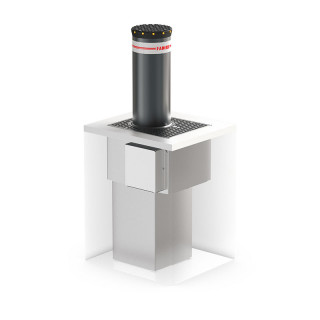 TALOS 9671-Borne escamotable en acier laqué RAL7016 ,cylindre 275x12mm et course 700mm