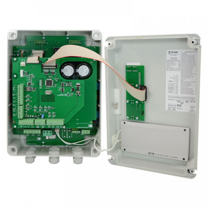 PIC 4416V4 PH-Electronique de commande avec variation de fréquence pour moteur triphasé 230V-4,2A en coffret avec 2 BP et 1 arrêt