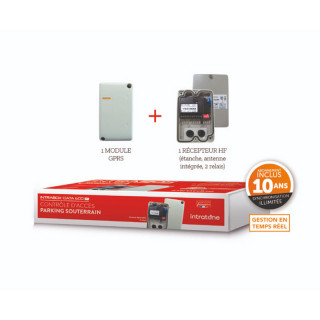Intrabox Data Eco HF : 1 récepteur HF avec antenne déportée + 1 module Data avec synchronisation des données Data illimitées 10 ans