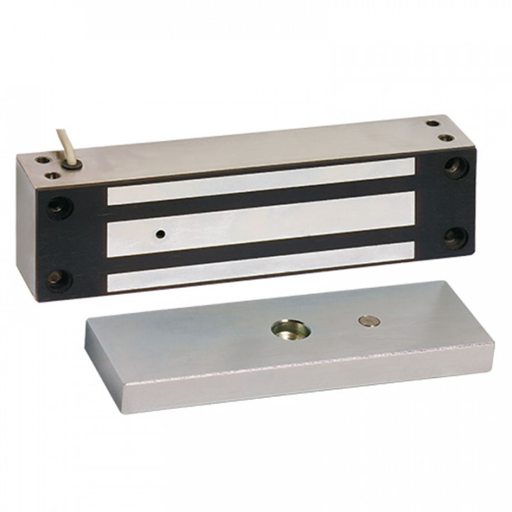 EXT750CTC-Ventouse applique acier inoxydable 530 daN 12-24VDC avec contact-pose extérieure