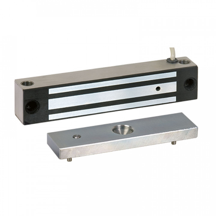 EXT200CTC-Ventouse applique acier inoxydable 180 daN 12-24VDC avec contact-pose extérieure