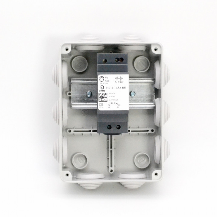 PIC 24-1.5A RP-Alimentation sortie 24Vdc-1,5A régulée en coffret 130x170x75