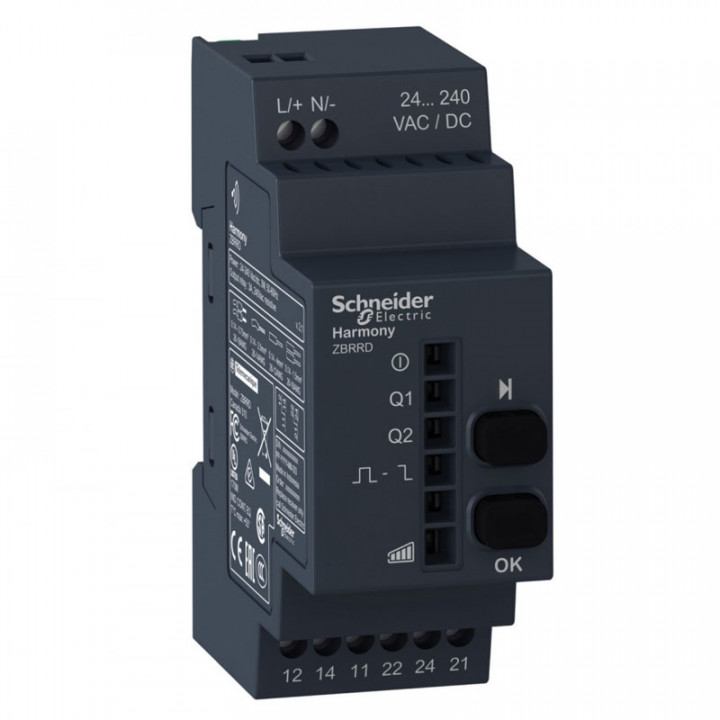 ZBRRD - Récepteur 2 canaux 24-240VCA/VCC pour système radio sans pile