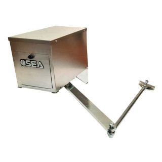 JOINT HYDRO GAUCHE - Opérateur hydraulique à bras 230V, en caisson INOX pour portail battant avec vantail de 500Kgs/6m