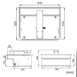 HLBOXC-Caisson galvanisé avec dispositif de déerrouillage à clé pour HL251