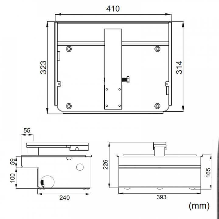 HLBOXC-Caisson galvanisé avec dispositif de déerrouillage à clé pour HL251