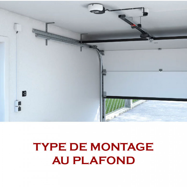S9110 PRO+ Motorisation de 1100N pour porte de garage ,avec rail en 3 parties course de 2750mm et 2 émetteurs PEARL VIBE