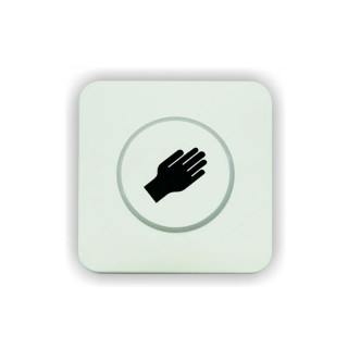 CLEANSWITCH BLANC-Interrupteur sans contact pour commande de porte, avec pictogramme main.Montage encastré