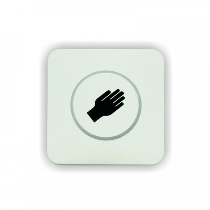 CLEANSWITCH BLANC-Interrupteur sans contact pour commande de porte, avec pictogramme main.Montage encastré