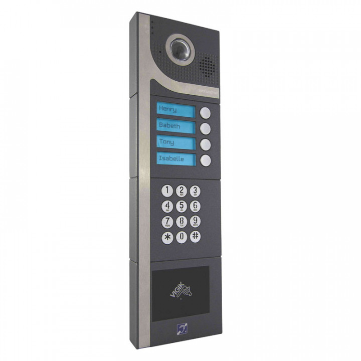 R202-1004 INTERPHONE 4 BP+CLAV.+LECT.BADGES MAINS-LIBRES-SAILLIE-ANTHR