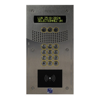 R201-0001 INTERPHONE À DEFILEMENT+CLAVIER+LECT.MAINS-LIBRES-ENCASTRE