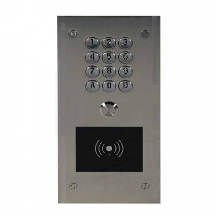 R302-0001 CLAVIER 12T- LECTEUR DE BADGES MAINS-LIBRES-ENCASTRE     